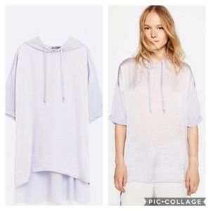 2 for $25 Zara Purple S Athleisure Hooded Shirt